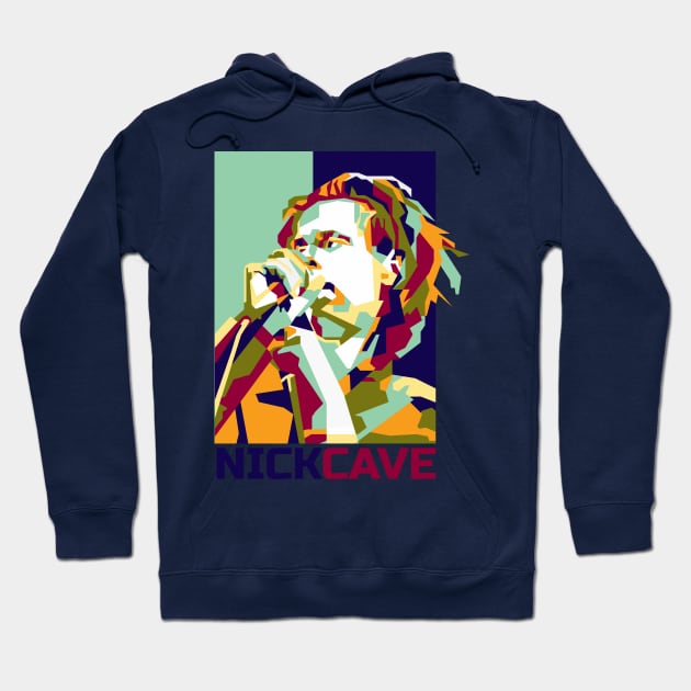 Abstract Nick Cave In WPAP Hoodie by smd90